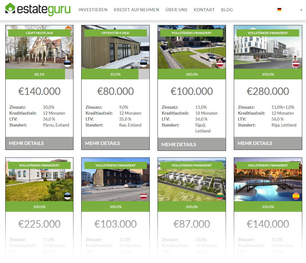 Estateguru Immobilienprojekte Estateguru Immobilienprojekte