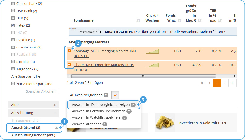 ETF Auswahl: Ausschüttender ETF VS. thesaurierender ETF